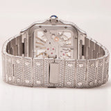 Hip Hop Iced Out Moissnaite Dual Tone Automatic Watch