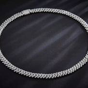 Hip Hop Bling Jewelry Cuban Nacklace Full Moissanite Cuban Link Chain