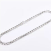 Hip Hop Bling Jewelry Cuban Nacklace Full Moissanite Cuban Link Chain