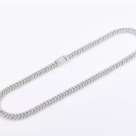 Hip Hop Bling Jewelry Cuban Nacklace Full Moissanite Cuban Link Chain