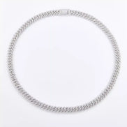Hip Hop Bling Jewelry Cuban Nacklace Full Moissanite Cuban Link Chain
