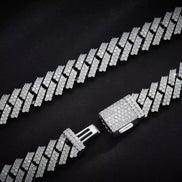Hip Hop Bling Jewelry Cuban Nacklace Full Moissanite Cuban Link Chain