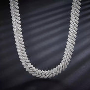 Hip Hop Bling Jewelry Cuban Nacklace Full Moissanite Cuban Link Chain
