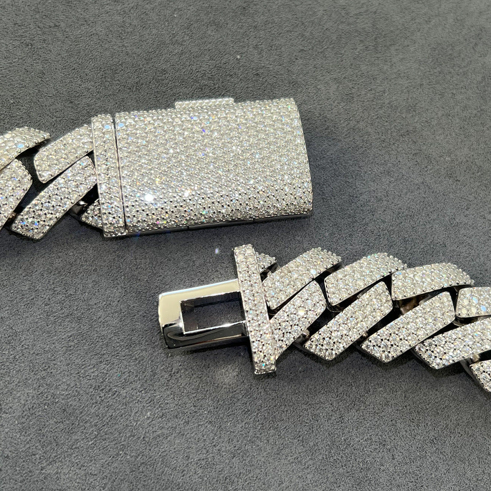 D Color Moissanite Hip Hop Chain For Men's