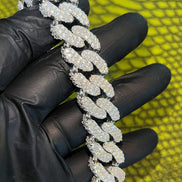 Moissnaite Diamond 925 Silver Cuban Chain