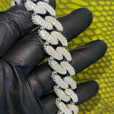 Moissnaite Diamond 925 Silver Cuban Chain