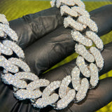 Moissnaite Diamond 925 Silver Cuban Chain