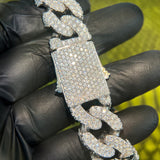 Moissnaite Diamond 925 Silver Cuban Chain
