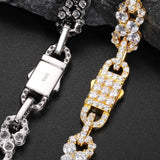 Moissanite Diamond Infinity Style Hip Hop Cuban Link Chain For Men's