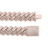 Moissanite Ice Out Round & Baguette 20MM Hip Hop Luxury Chain