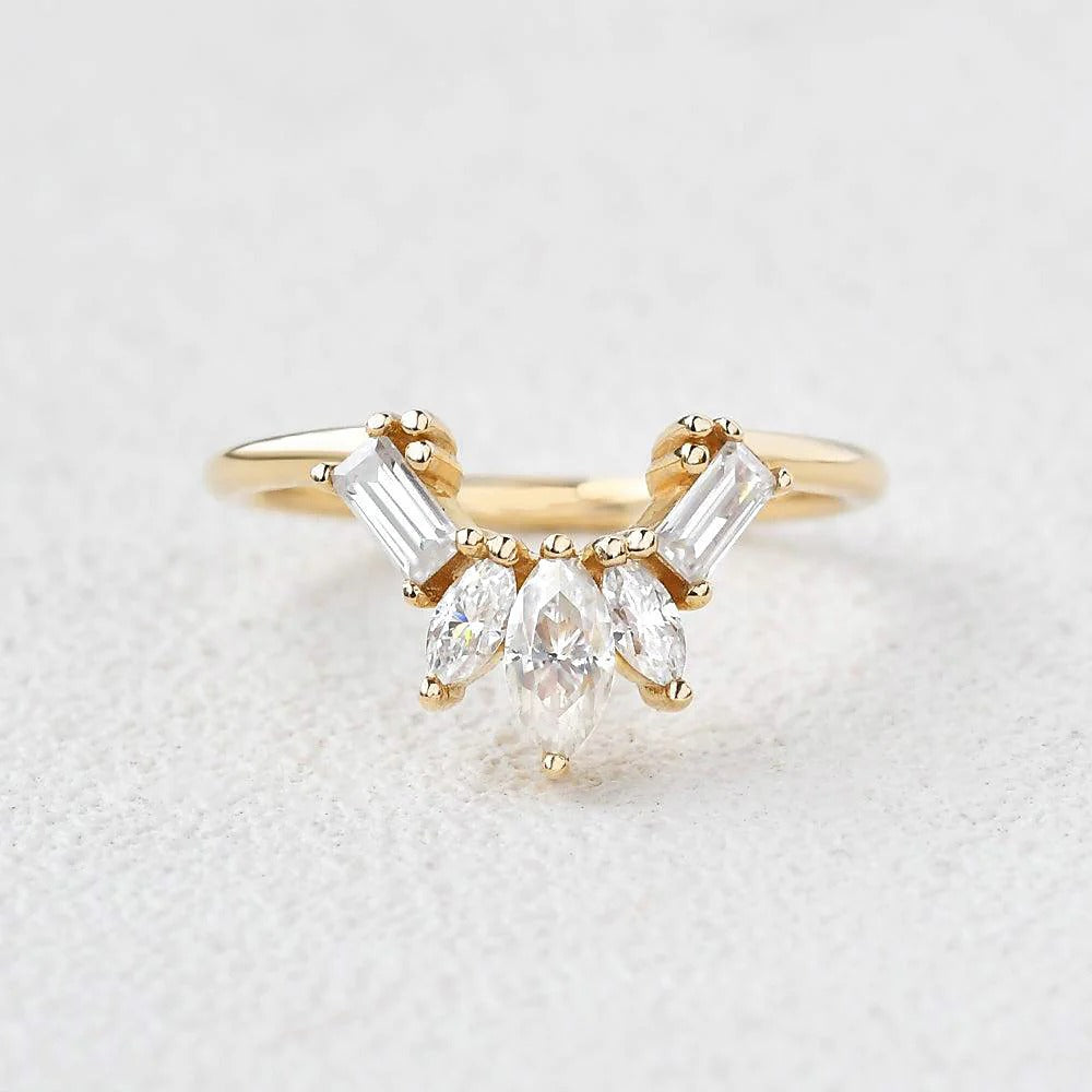 Multi Stone VVS1 Moissanite Anniversary Gift For Women