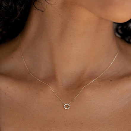 Round Shape Moissnaite Round Cut Small Pendant For Girls