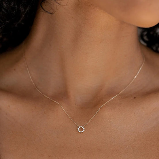 Round Shape Moissnaite Round Cut Small Pendant For Girls