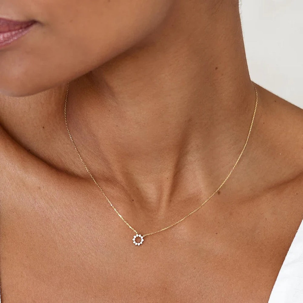 Round Shape Moissnaite Round Cut Small Pendant For Girls