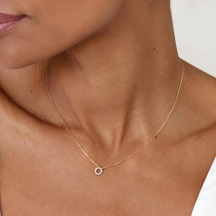 Round Shape Moissnaite Round Cut Small Pendant For Girls