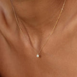 Round Brilliant Cut Moissnaite Flower Shape Fancy Pendant