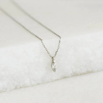 Marquise Cut Solitaire Moissanite Diamond Pendant For Her