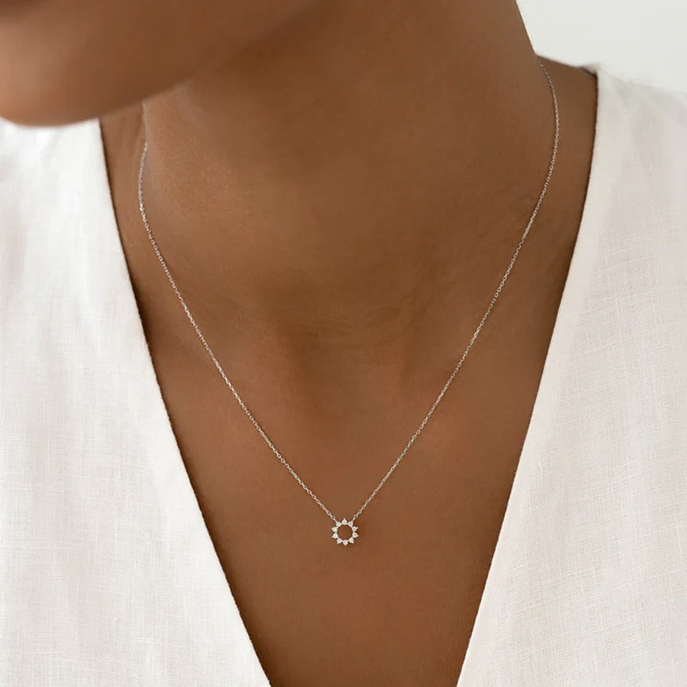 Round Shape Moissnaite Round Cut Small Pendant For Girls