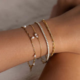 Lab Created Moissnaite Round Cut Fancy Style Tennis Bracelets