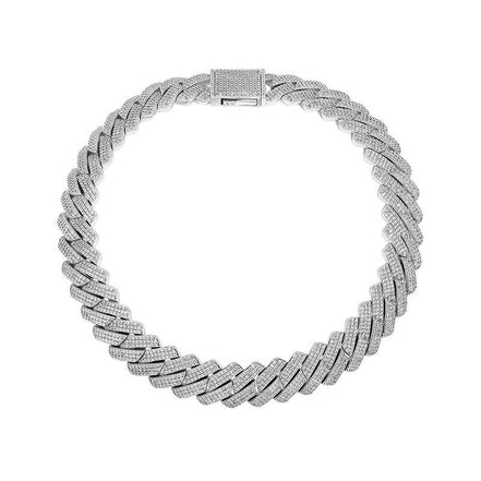 22MM Iced Out Moissanite Diamond Cuban Chain