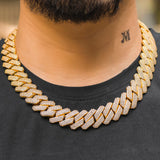 22mm Moissanite Iced Out Cuban Chain For Men's