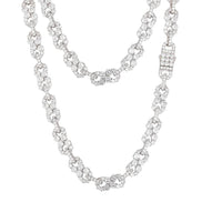 Moissanite Diamond Infinity Style Hip Hop Cuban Link Chain For Men's