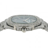 Colorless Moissanite Blue Dial Iced Out Luxury Watch