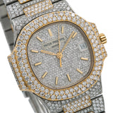 Dual Tone Date Just Moissanite Wrist Watch