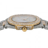 Dual Tone Date Just Moissanite Wrist Watch