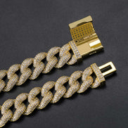 Iced Out Moissanite Luxury Hip Hop Cuban Chain For Him