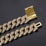 Iced Out Moissanite Luxury Hip Hop Cuban Chain For Him
