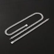 Moissanite Cuban Link Chain Necklace For Men's