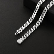 Moissanite Cuban Link Chain Necklace For Men's