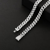 Moissanite Cuban Link Chain Necklace For Men's