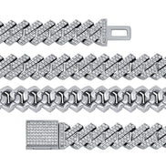 VVS1 Clarity Moissanite 20mm Luxury Chain
