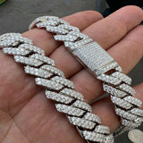 22mm Lab Created Moissanite Cuban Link Chain