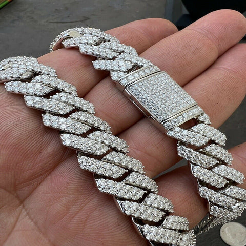22mm Lab Created Moissanite Cuban Link Chain