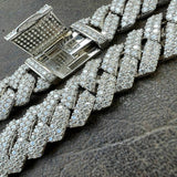 22mm Lab Created Moissanite Cuban Link Chain
