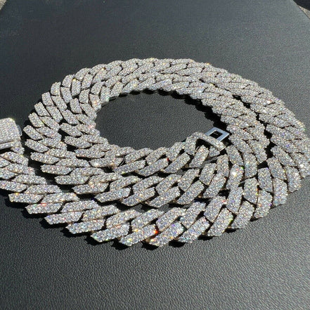 22mm Lab Created Moissanite Cuban Link Chain
