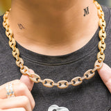 Iced Out Mariner Moissanite Diamond Link Chain For Men's