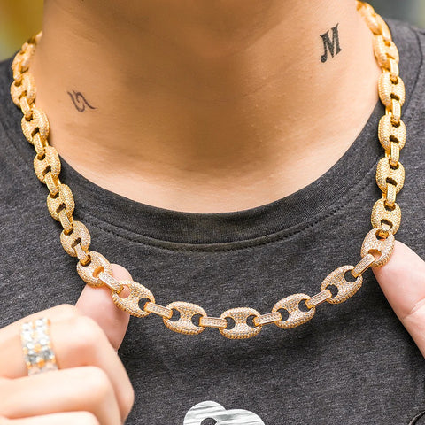 Iced Out Mariner Moissanite Diamond Link Chain For Men's