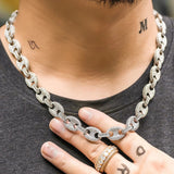 Iced Out Mariner Moissanite Diamond Link Chain For Men's