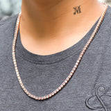 Round Cut Moisanite Iced Out Tennis Hip Hop Chain