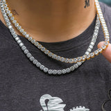 Round Cut Iced Out Full Moissanite Tennis Chain Gift For Men's
