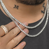 Round Cut Moisanite Iced Out Tennis Hip Hop Chain