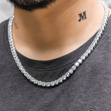 Round Cut Iced Out Full Moissanite Tennis Chain Gift For Men's