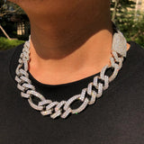Moissnaite Diamond Iced Figaro Cuban Link Hip Hop Luxury Chain