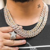 Two Tone Lab Crated Moissanite Iced Out Chain For Him