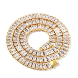 Radiant Cut Full Iced Out Colorless Moissanite Hip Hop Chain