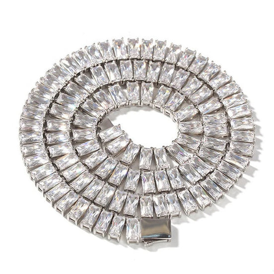 Radiant Cut Full Iced Out Colorless Moissanite Hip Hop Chain